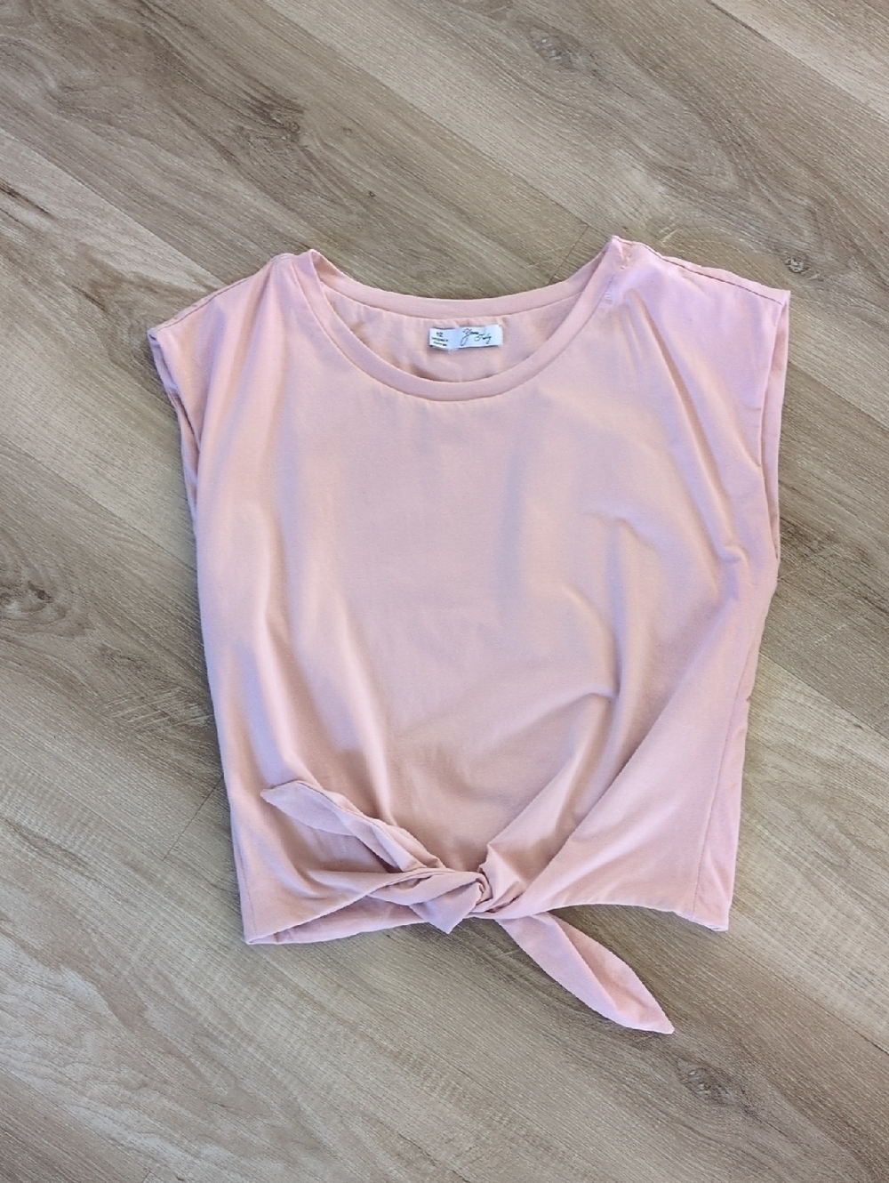Tie-Front Crop Top - Blush Pink